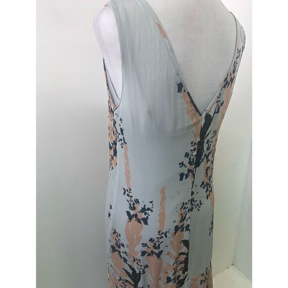 Reiss Gray Floral Asymmetrical Dress Size 4 - Picture 7 of 11